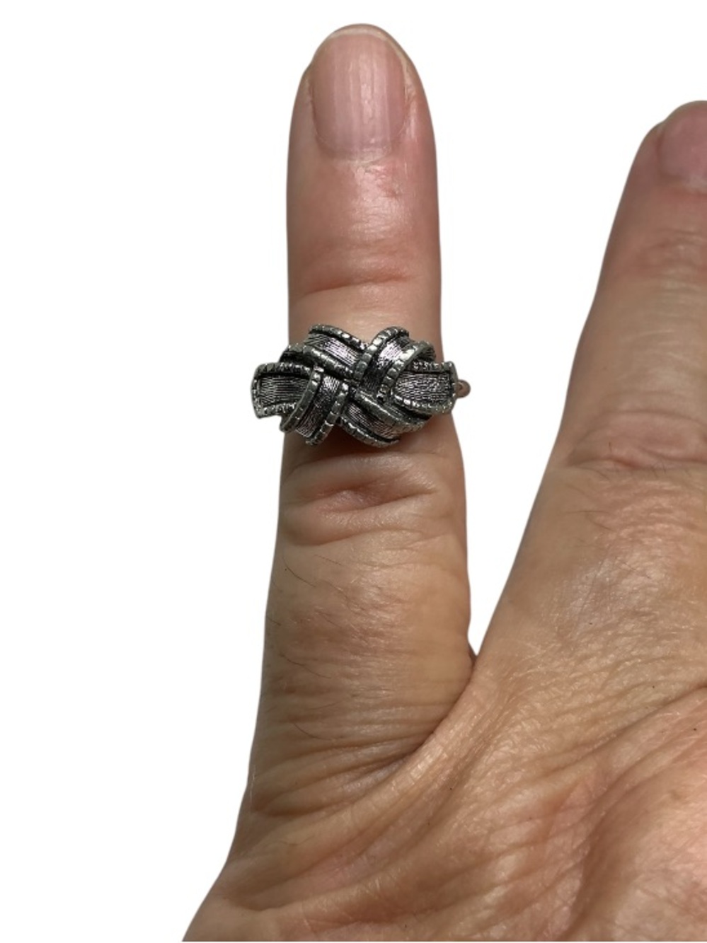 Avon Silver plated ring size 5